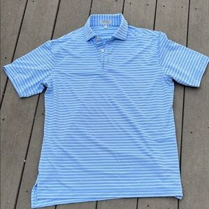 Peter Millar Men’s Dunnes Performance Jersey Polo in Evening Tide size M